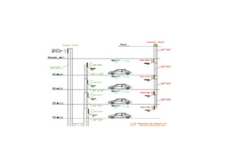 محاسبه سطح مقطع شفت ها و سطح دمپرها در طراحی سیستم تخلیه دود پارکینگ F300